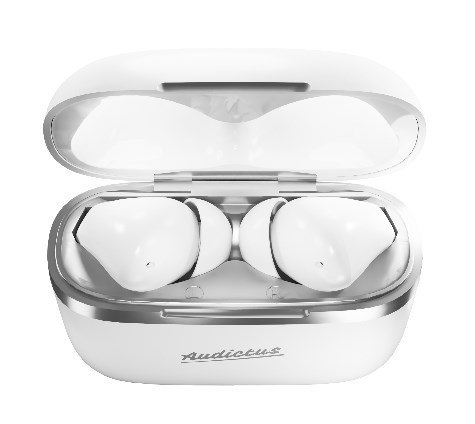 Audictus Dopamine Zestaw słuchawkowy True Wireless Stereo (TWS) Douszny Połączenia/muzyka Bluetooth Biały Audictus Dopamine Zestaw słuchawkowy True Wireless Stereo (TWS) Douszny Połączenia/muzyka Bluetooth Biały