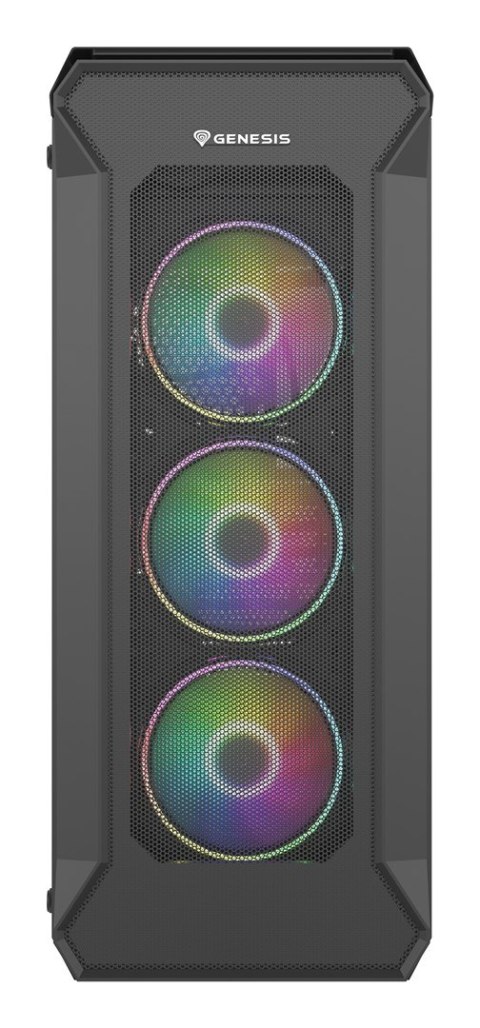 Obudowa NATEC Genesis Irid 505 ARGB NPC-1518 (ATX. Micro ATX. Mini ITX; kolor czarny) Obudowa NATEC Genesis Irid 505 ARGB NPC-1518 (ATX. Micro ATX. Mini ITX; kolor czarny)
