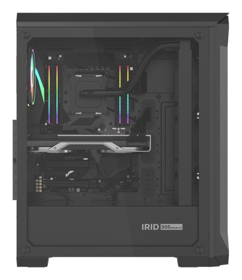 Obudowa NATEC Genesis Irid 505 ARGB NPC-1518 (ATX. Micro ATX. Mini ITX; kolor czarny) Obudowa NATEC Genesis Irid 505 ARGB NPC-1518 (ATX. Micro ATX. Mini ITX; kolor czarny)