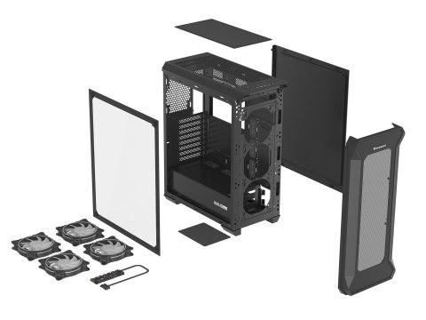 Obudowa NATEC Genesis Irid 505 ARGB NPC-1518 (ATX. Micro ATX. Mini ITX; kolor czarny) Obudowa NATEC Genesis Irid 505 ARGB NPC-1518 (ATX. Micro ATX. Mini ITX; kolor czarny)