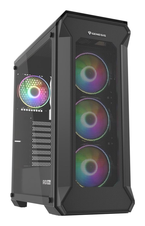Obudowa NATEC Genesis Irid 505 ARGB NPC-1518 (ATX. Micro ATX. Mini ITX; kolor czarny) Obudowa NATEC Genesis Irid 505 ARGB NPC-1518 (ATX. Micro ATX. Mini ITX; kolor czarny)