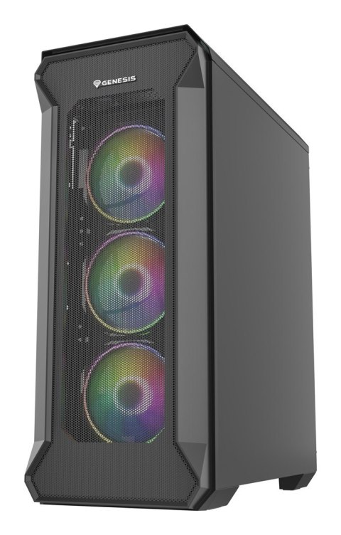Obudowa NATEC Genesis Irid 505 ARGB NPC-1518 (ATX. Micro ATX. Mini ITX; kolor czarny) Obudowa NATEC Genesis Irid 505 ARGB NPC-1518 (ATX. Micro ATX. Mini ITX; kolor czarny)