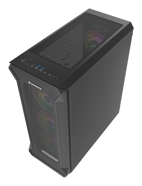Obudowa NATEC Genesis Irid 505 ARGB NPC-1518 (ATX. Micro ATX. Mini ITX; kolor czarny) Obudowa NATEC Genesis Irid 505 ARGB NPC-1518 (ATX. Micro ATX. Mini ITX; kolor czarny)