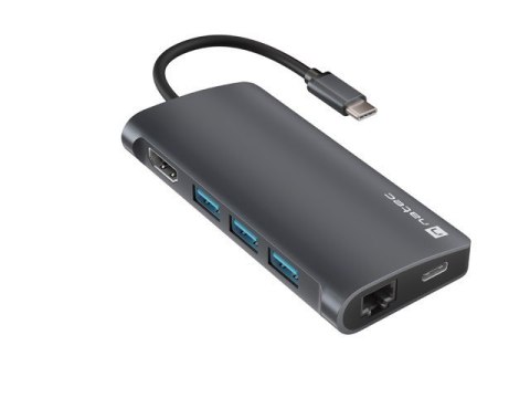 MULTIPORT ADAPTER NATEC FOWLER 2 V2 USB-C 8W1 HUB ->USB 3.0 3X, HDMI 4K, USB-C, RJ45, SD, MICRO SD MULTIPORT ADAPTER NATEC FOWLER 2 V2 USB-C 8W1 HUB ->USB 3.0 3X, HDMI 4K, USB-C, RJ45, SD, MICRO SD