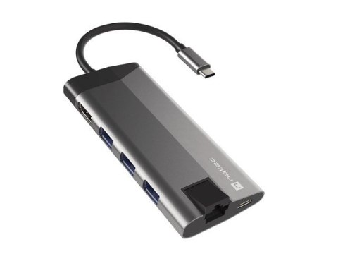 NATEC MULTIPORT ADAPTER FOWLER PLUS USB-C-> USB 3.0 3X, HDMI 4K, USB-C PD, RJ45, MICRO SD NMP-1690 NATEC MULTIPORT ADAPTER FOWLER PLUS USB-C-> USB 3.0 3X, HDMI 4K, USB-C PD, RJ45, MICRO SD NMP-1690