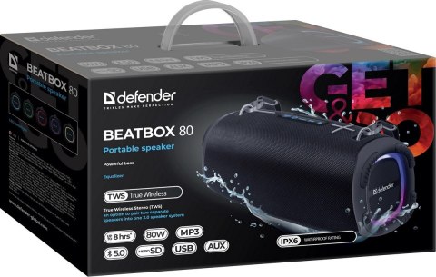 GŁOŚNIK DEFENDER BEATBOX 80 BLUETOOTH 80W GŁOŚNIK DEFENDER BEATBOX 80 BLUETOOTH 80W