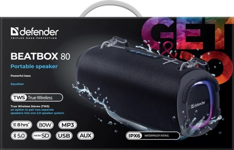 GŁOŚNIK DEFENDER BEATBOX 80 BLUETOOTH 80W GŁOŚNIK DEFENDER BEATBOX 80 BLUETOOTH 80W