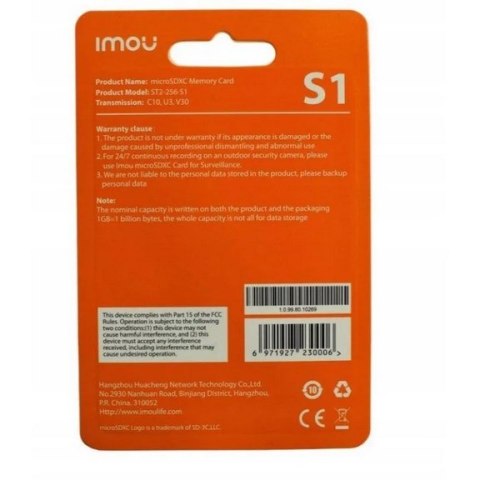 Karta pamięci 256 GB IMOU microSD Karta pamięci 256 GB IMOU microSD
