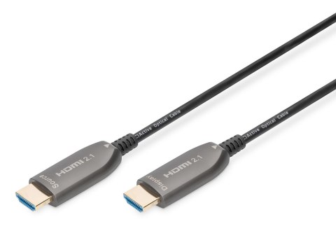 Kabel połączeniowy hybrydowy HDMI 2.1 Ultra High Speed 8K60Hz UHD HDMI A/HDMI A M/M czarny 30m Kabel połączeniowy hybrydowy HDMI 2.1 Ultra High Speed 8K60Hz UHD HDMI A/HDMI A M/M czarny 30m