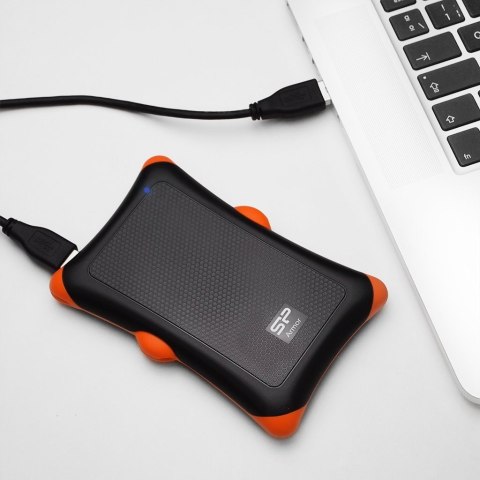 Dysk zewnętrzny HDD Silicon Power Armor A30 (1TB; 2.5"; USB 3.2; 5400 obr/min; Orange-Black; SP010TBPHDA30S3K) Dysk zewnętrzny HDD Silicon Power Armor A30 (1TB; 2.5"; USB 3.2; 5400 obr/min; Orange-Black; SP010TBPHDA30S3K)