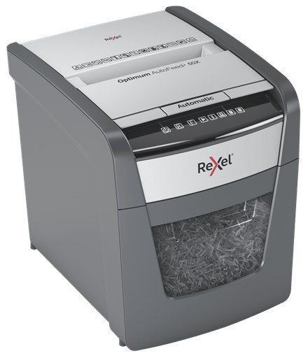 Rexel Niszczarka Optimum AutoFeed+ 50X, (P-4), 50 kartek, 20 l kosz Rexel Niszczarka Optimum AutoFeed+ 50X, (P-4), 50 kartek, 20 l kosz