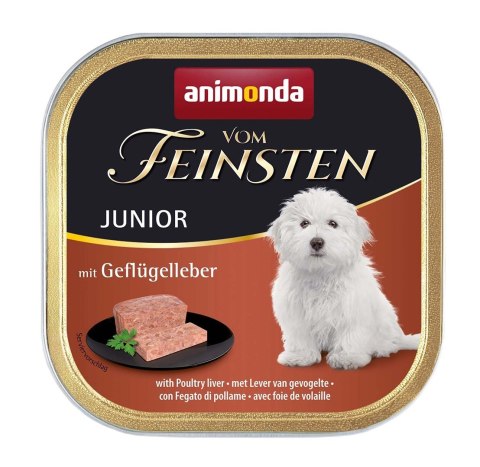 ANIMONDA Vom Feinsten Junior wątróbka drobiowa - mokra karma dla psa - 150 g ANIMONDA Vom Feinsten Junior wątróbka drobiowa - mokra karma dla psa - 150 g