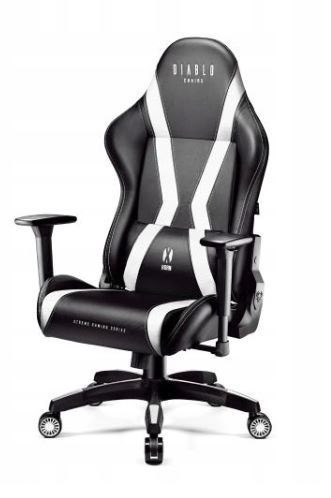 Fotel gamingowy DIABLO X-HORN 2.0 normal fotel czarno-biały Fotel gamingowy DIABLO X-HORN 2.0 normal fotel czarno-biały