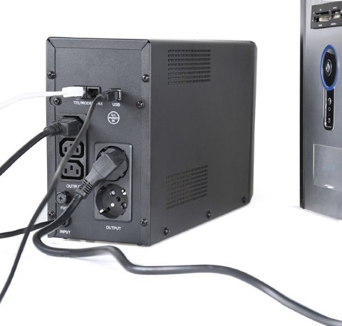 ENERGENIE ZASILACZ AWARYJNY UPS AVR 2000VA LCD, 3X C13, 2X SCHUKO, USB, RJ45 ENERGENIE ZASILACZ AWARYJNY UPS AVR 2000VA LCD, 3X C13, 2X SCHUKO, USB, RJ45