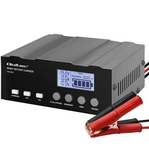 Ładowarka inteligentna Qoltec mikroprocesorowa 12V | 12.6V | 24V | Prostownik z funkcją naprawy do akumulatora AGM GEL LiFePO4 | Ładowarka inteligentna Qoltec mikroprocesorowa 12V | 12.6V | 24V | Prostownik z funkcją naprawy do akumulatora AGM GEL LiFePO4 |