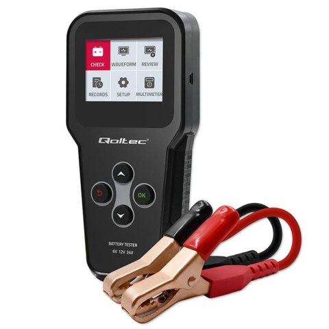 Tester cyfrowy Qoltec akumulatora 3w1 z LCD | Polskie Menu | 6V | 12V | 24V | 30Ah-200Ah Tester cyfrowy Qoltec akumulatora 3w1 z LCD | Polskie Menu | 6V | 12V | 24V | 30Ah-200Ah