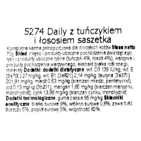 ALMO NATURE Daily Menu Tuńczyk z łososiem 70g ALMO NATURE Daily Menu Tuńczyk z łososiem 70g