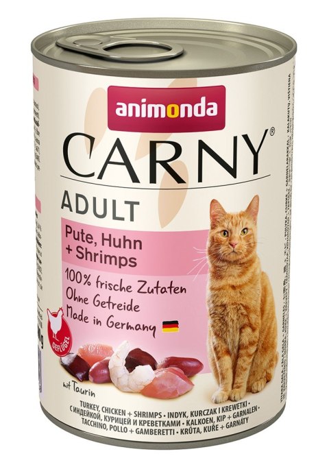 ANIMONDA Carny Adult smak: indyk, kurczak, krewetki - karma mokra dla kota - 400g ANIMONDA Carny Adult smak: indyk, kurczak, krewetki - karma mokra dla kota - 400g
