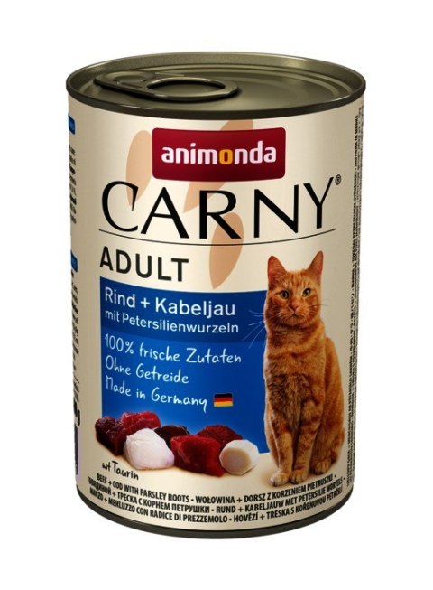 ANIMONDA Carny Adult smak: wołowina z dorszem i pietruszką 400g ANIMONDA Carny Adult smak: wołowina z dorszem i pietruszką 400g