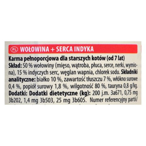 ANIMONDA Carny Senior smak: wołowina i serca indyka 200g ANIMONDA Carny Senior smak: wołowina i serca indyka 200g