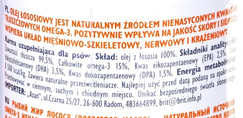 BRIT CARE Olej z łososia 1000ml BRIT CARE Olej z łososia 1000ml