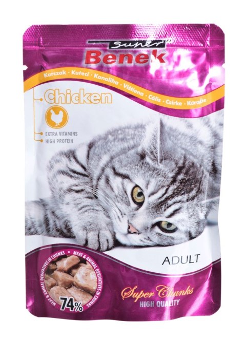 CERTECH Super Benek saszetka dla kota z kawałkami kurczaka w sosie 100g CERTECH Super Benek saszetka dla kota z kawałkami kurczaka w sosie 100g