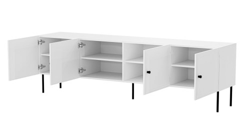 Szafka RTV 4D PALAZZO BIS 201x40x60 biały mat Szafka RTV 4D PALAZZO BIS 201x40x60 biały mat