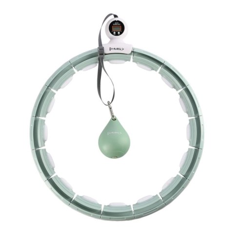 Hula Hop HMS HHM15 z magnesem i obciążeniem zielony + licznik Hula Hop HMS HHM15 z magnesem i obciążeniem zielony + licznik