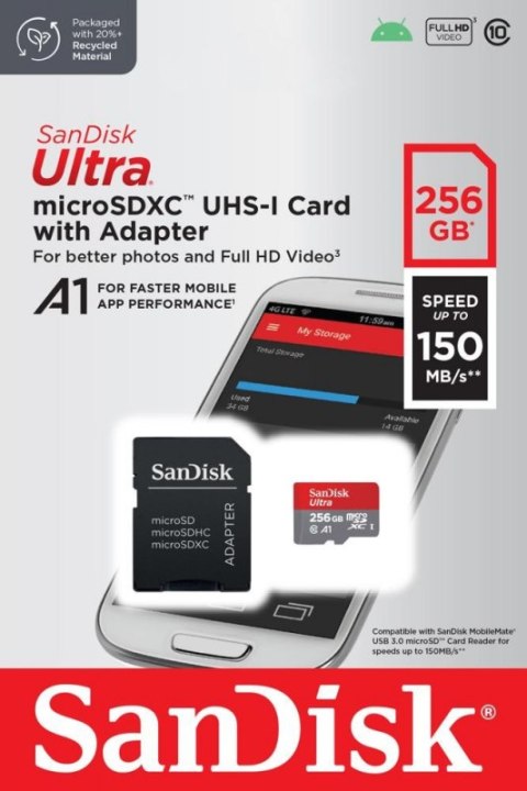 Karta pamięci SANDISK 256 GB Adapter SD Karta pamięci SANDISK 256 GB Adapter SD