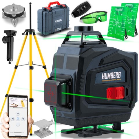 LASER KRZYŻOWY W WALIZCE + STATYW HUMBERG HM-170
