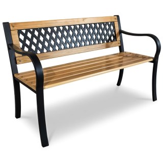 ŁAWKA OGRODOWA Z OPARCIEM 125 X 77 X 49 CM SOFOTEL ELION