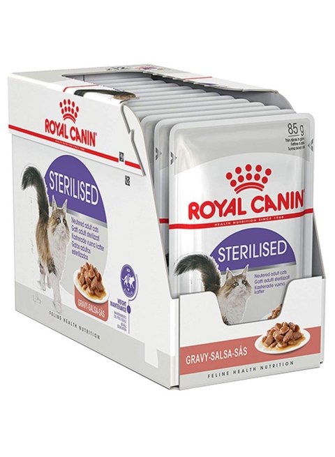 ROYAL CANIN FHN Sterilised w sosie - mokra karma dla kota dorosłego - 12x85g ROYAL CANIN FHN Sterilised w sosie - mokra karma dla kota dorosłego - 12x85g