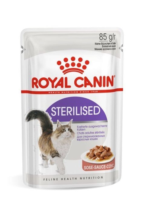 ROYAL CANIN FHN Sterilised w sosie - mokra karma dla kota dorosłego - 12x85g ROYAL CANIN FHN Sterilised w sosie - mokra karma dla kota dorosłego - 12x85g