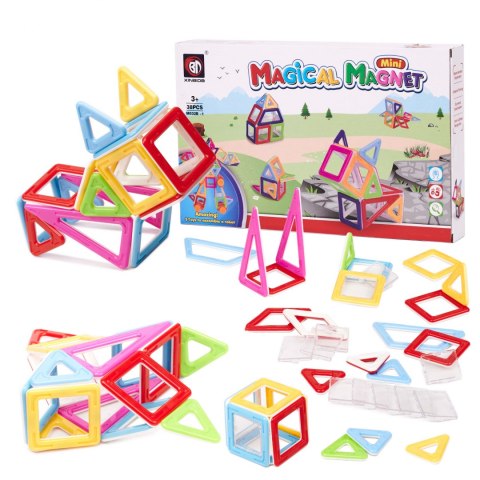 Klocki magnetyczne MAGICAL MAGNET MINI 38szt 3+ v3 Klocki magnetyczne MAGICAL MAGNET MINI 38szt 3+ v3