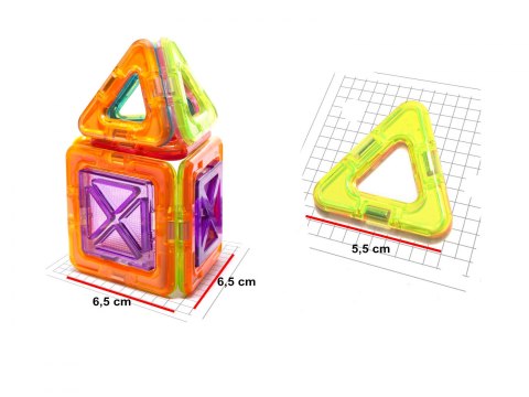 Klocki magnetyczne kolorowe MAGICAL MAGNET 20SZT
