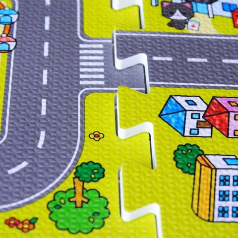 Puzzle piankowe mata dla dzieci ulica 31x31cm Puzzle piankowe mata dla dzieci ulica 31x31cm