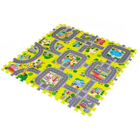 Puzzle piankowe mata dla dzieci ulica 31x31cm Puzzle piankowe mata dla dzieci ulica 31x31cm