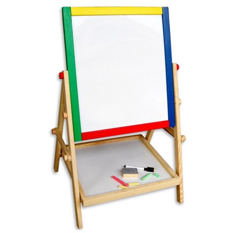 Tablica wielofunkcyjna dwustronna kredowa magnetyczna stojąca 49cm Tablica wielofunkcyjna dwustronna kredowa magnetyczna stojąca 49cm