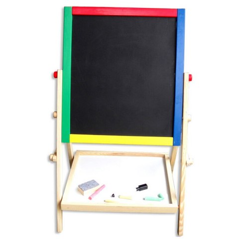 Tablica wielofunkcyjna dwustronna kredowa magnetyczna stojąca 49cm Tablica wielofunkcyjna dwustronna kredowa magnetyczna stojąca 49cm