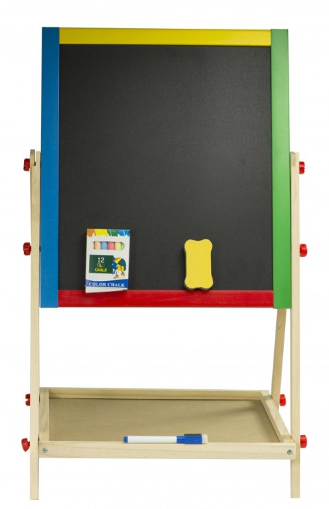 Tablica wielofunkcyjna dwustronna kredowa magnetyczna stojąca 49cm Tablica wielofunkcyjna dwustronna kredowa magnetyczna stojąca 49cm
