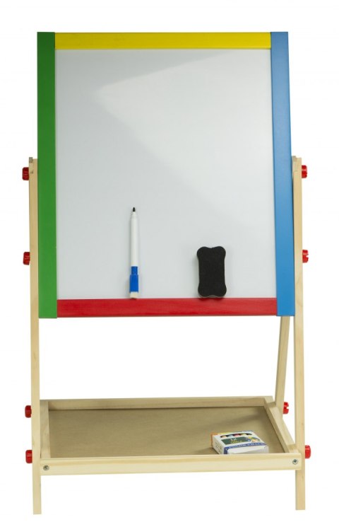 Tablica wielofunkcyjna dwustronna kredowa magnetyczna stojąca 49cm Tablica wielofunkcyjna dwustronna kredowa magnetyczna stojąca 49cm