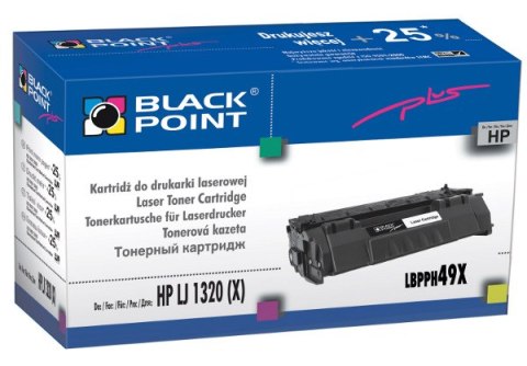 Kaseta z tonerem BLACK POINT LBPPH49X Zamiennik HP 1320 Q5949X LBPPH49X Kaseta z tonerem BLACK POINT LBPPH49X Zamiennik HP 1320 Q5949X LBPPH49X