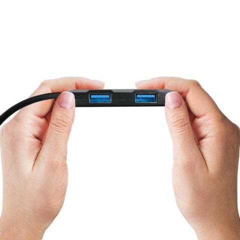 Qoltec Hub USB 3.1 typ C męski | 4x USB 3.0 A żeński | 0.2m Qoltec Hub USB 3.1 typ C męski | 4x USB 3.0 A żeński | 0.2m