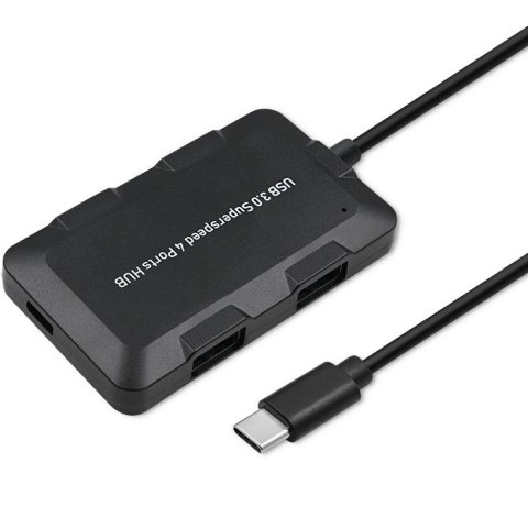 Qoltec Hub USB 3.1 typ C męski | 4x USB 3.0 A żeński | 0.2m Qoltec Hub USB 3.1 typ C męski | 4x USB 3.0 A żeński | 0.2m