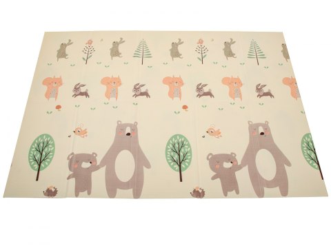 Mata Edukacyjna składana piankowa dwustronna jeż/miś 150x195cm Mata Edukacyjna składana piankowa dwustronna jeż/miś 150x195cm
