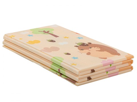 Mata Edukacyjna składana piankowa dwustronna jeż/miś 150x195cm Mata Edukacyjna składana piankowa dwustronna jeż/miś 150x195cm