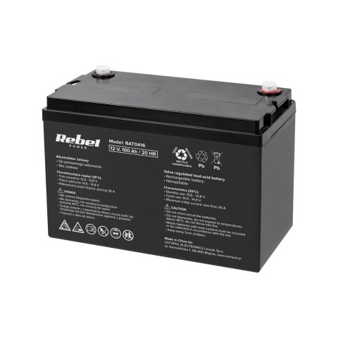 Akumulator żelowy 12V 100Ah Rebel Akumulator żelowy 12V 100Ah Rebel