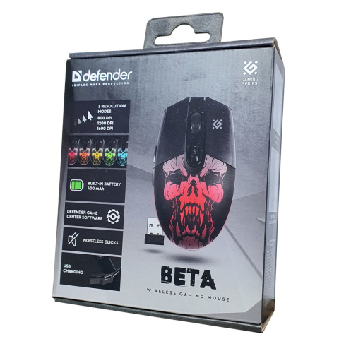 MYSZ DEFENDER GM-707L BETA OPTIC BEZPRZEWODOWA 1600dpi 6P MYSZ DEFENDER GM-707L BETA OPTIC BEZPRZEWODOWA 1600dpi 6P