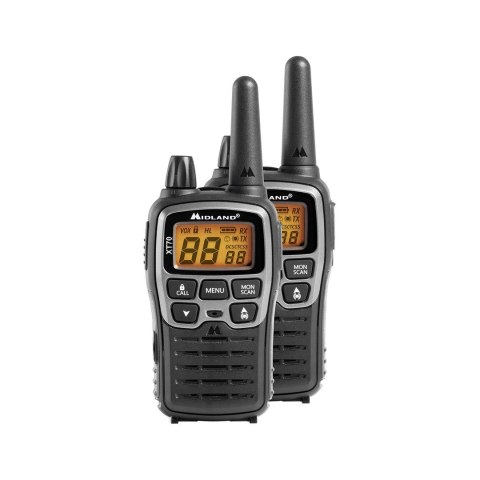 Midland XT70 krótkofalówka 24 kan. 446.00625 - 446.09375 MHz Czarny, Szary Midland XT70 krótkofalówka 24 kan. 446.00625 - 446.09375 MHz Czarny, Szary