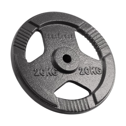 Obciążenie żeliwne 20kg, otwór 31mm, talerz z uchwytami, REBEL ACTIVE Obciążenie żeliwne 20kg, otwór 31mm, talerz z uchwytami, REBEL ACTIVE
